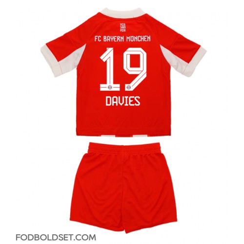Bayern Munich Alphonso Davies #19 Hjemme Trøje Børn 2025-26 Kortærmet (+ Korte bukser)